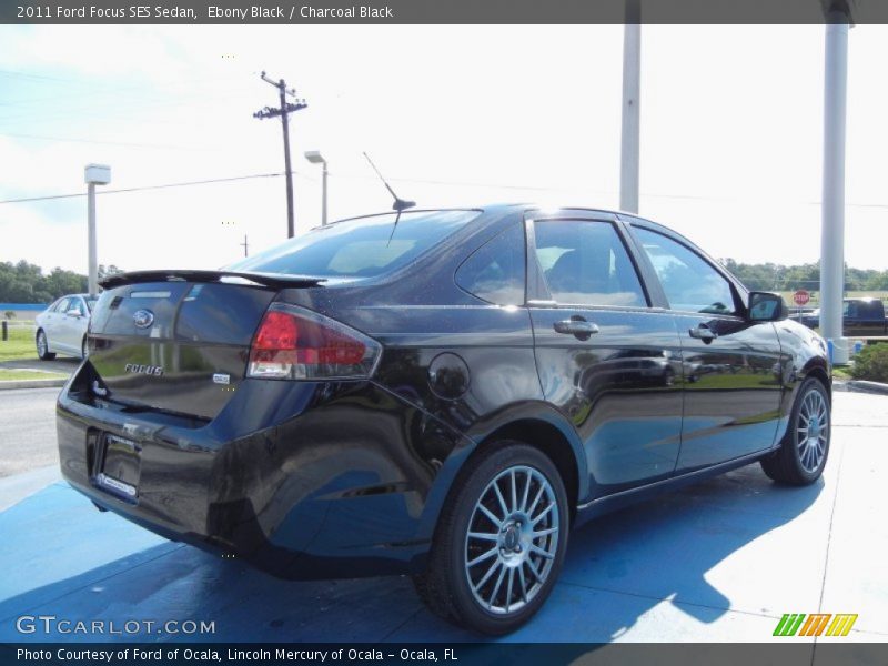 Ebony Black / Charcoal Black 2011 Ford Focus SES Sedan