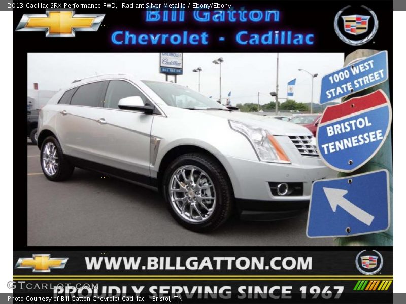 Radiant Silver Metallic / Ebony/Ebony 2013 Cadillac SRX Performance FWD