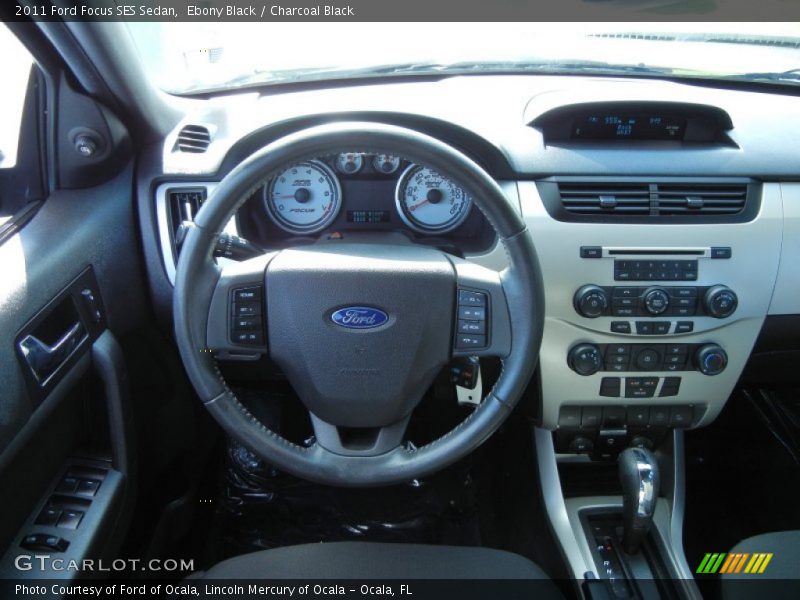 Ebony Black / Charcoal Black 2011 Ford Focus SES Sedan