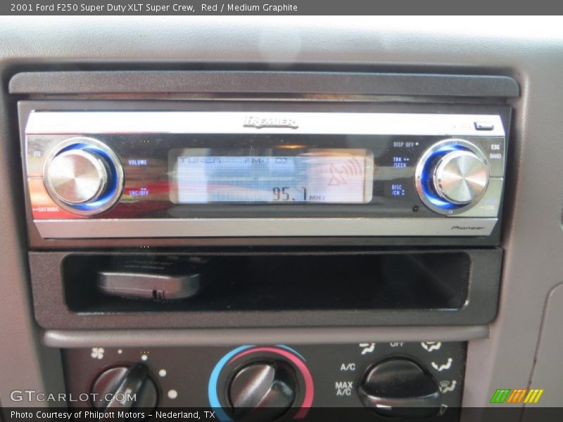 Red / Medium Graphite 2001 Ford F250 Super Duty XLT Super Crew