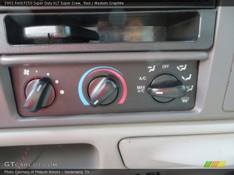 Red / Medium Graphite 2001 Ford F250 Super Duty XLT Super Crew