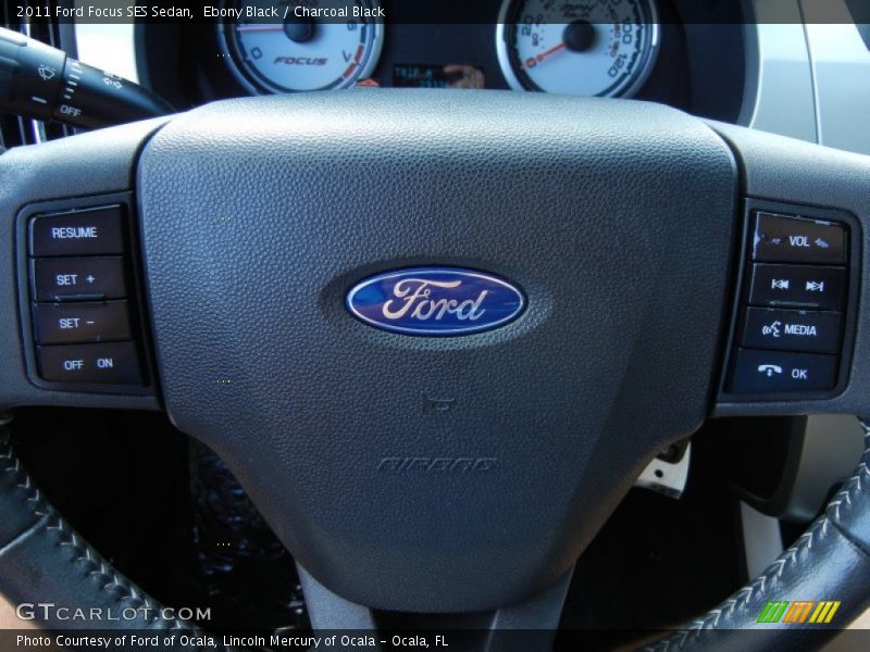 Ebony Black / Charcoal Black 2011 Ford Focus SES Sedan