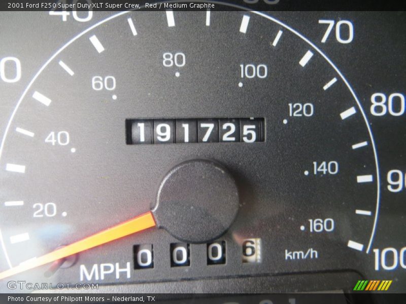 Red / Medium Graphite 2001 Ford F250 Super Duty XLT Super Crew