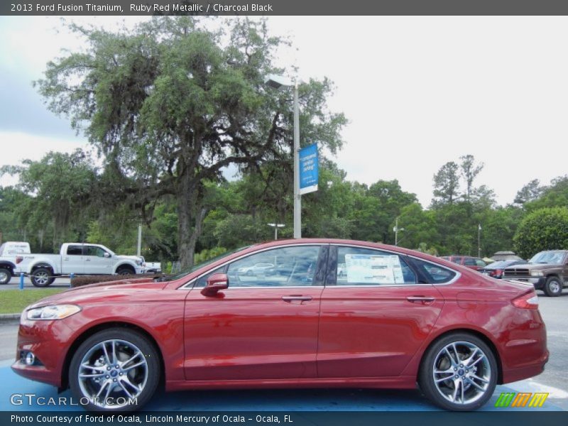 Ruby Red Metallic / Charcoal Black 2013 Ford Fusion Titanium
