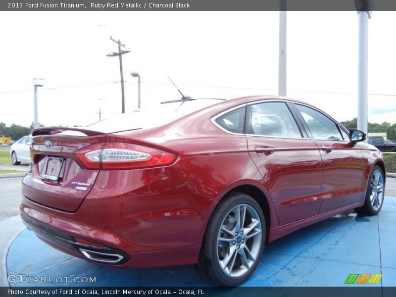 Ruby Red Metallic / Charcoal Black 2013 Ford Fusion Titanium
