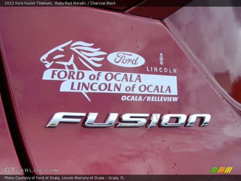 Ruby Red Metallic / Charcoal Black 2013 Ford Fusion Titanium