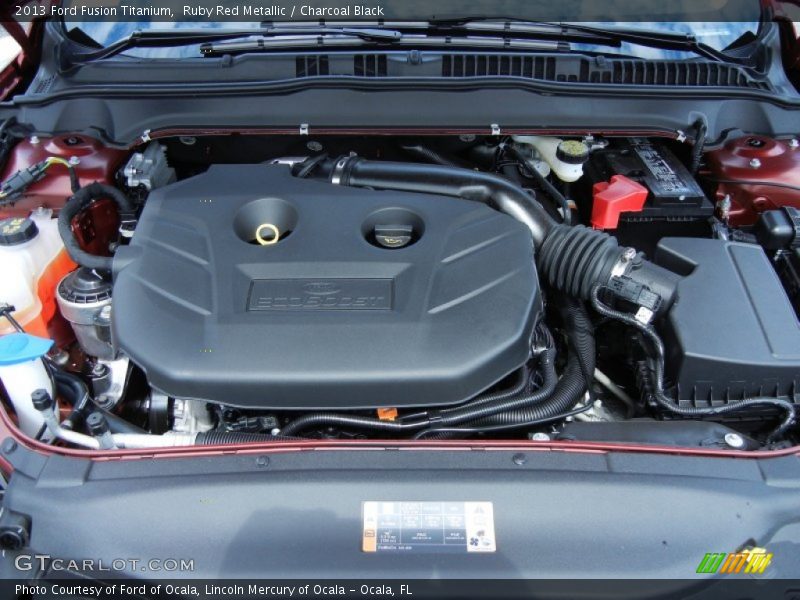 Ruby Red Metallic / Charcoal Black 2013 Ford Fusion Titanium