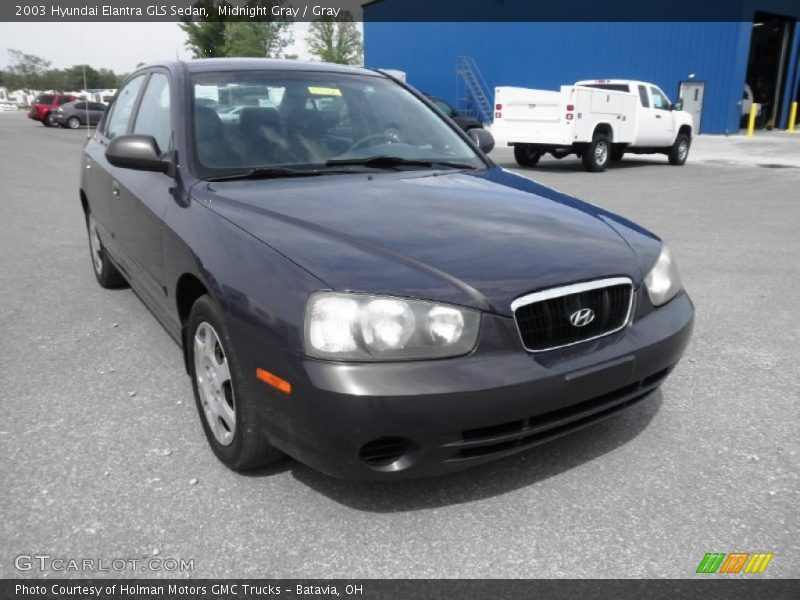 Midnight Gray / Gray 2003 Hyundai Elantra GLS Sedan