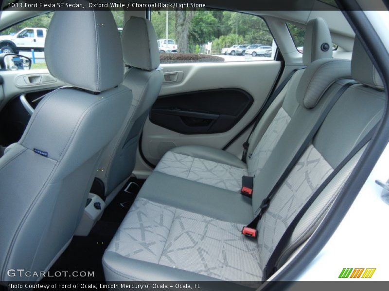 Oxford White / Charcoal Black/Light Stone 2013 Ford Fiesta SE Sedan