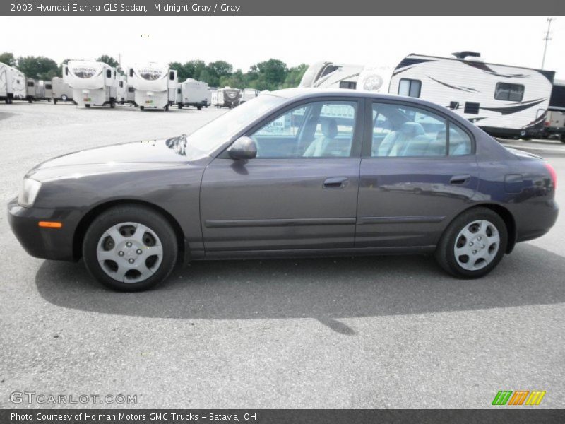 Midnight Gray / Gray 2003 Hyundai Elantra GLS Sedan