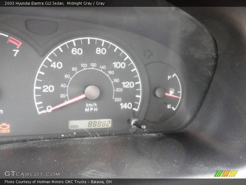 Midnight Gray / Gray 2003 Hyundai Elantra GLS Sedan