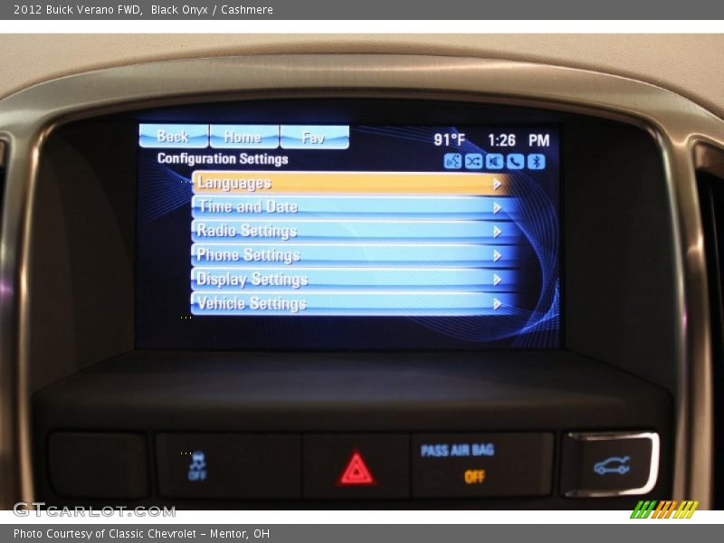 Black Onyx / Cashmere 2012 Buick Verano FWD