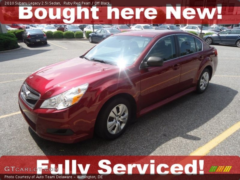 Ruby Red Pearl / Off Black 2010 Subaru Legacy 2.5i Sedan