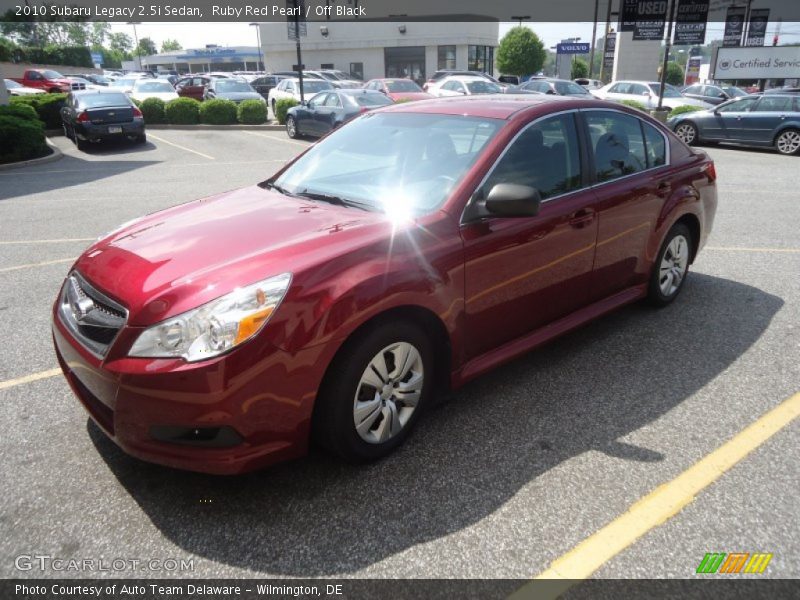 Ruby Red Pearl / Off Black 2010 Subaru Legacy 2.5i Sedan