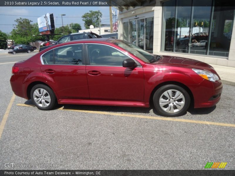 Ruby Red Pearl / Off Black 2010 Subaru Legacy 2.5i Sedan