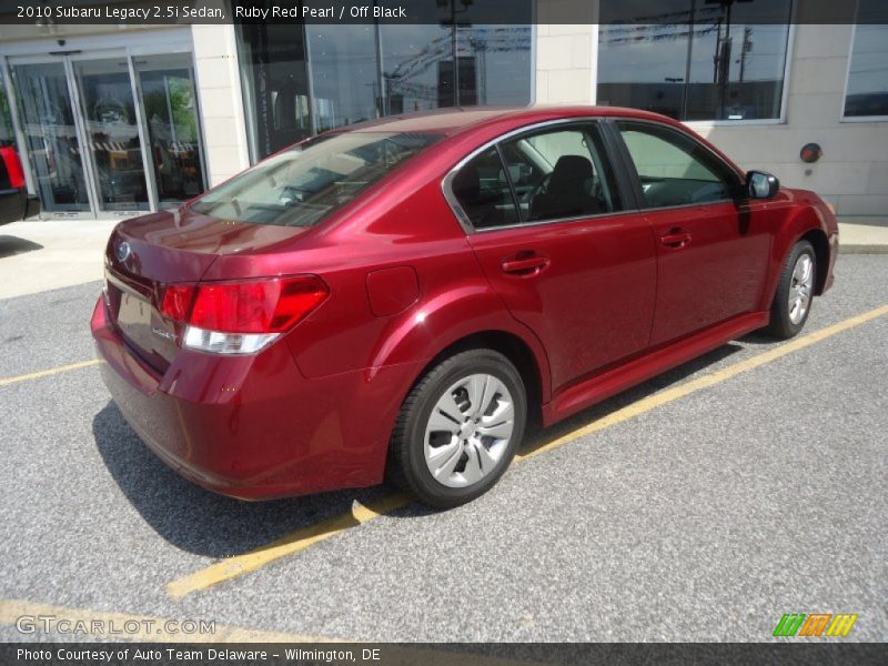 Ruby Red Pearl / Off Black 2010 Subaru Legacy 2.5i Sedan