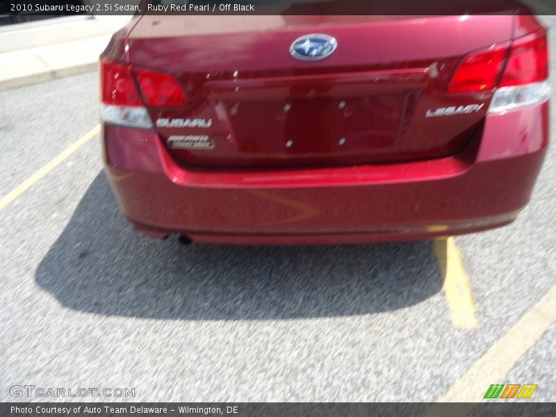 Ruby Red Pearl / Off Black 2010 Subaru Legacy 2.5i Sedan