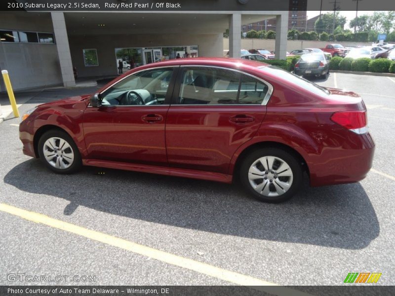 Ruby Red Pearl / Off Black 2010 Subaru Legacy 2.5i Sedan