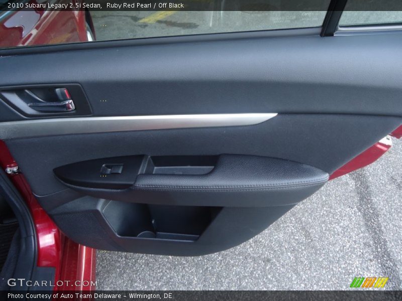Ruby Red Pearl / Off Black 2010 Subaru Legacy 2.5i Sedan