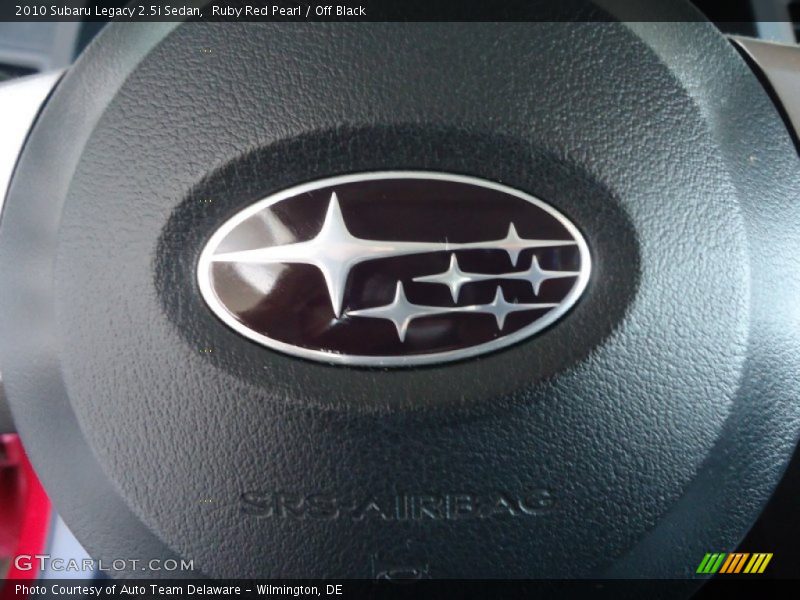 Ruby Red Pearl / Off Black 2010 Subaru Legacy 2.5i Sedan