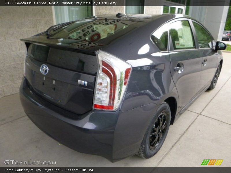 Winter Gray Metallic / Dark Gray 2013 Toyota Prius Three Hybrid