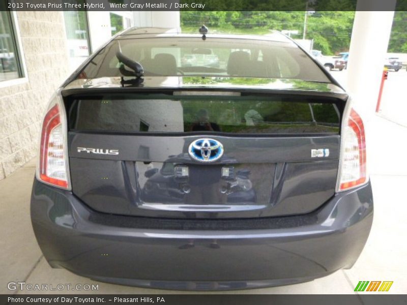 Winter Gray Metallic / Dark Gray 2013 Toyota Prius Three Hybrid