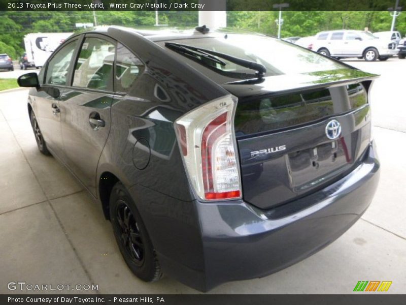 Winter Gray Metallic / Dark Gray 2013 Toyota Prius Three Hybrid