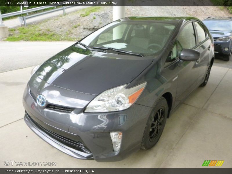 Winter Gray Metallic / Dark Gray 2013 Toyota Prius Three Hybrid