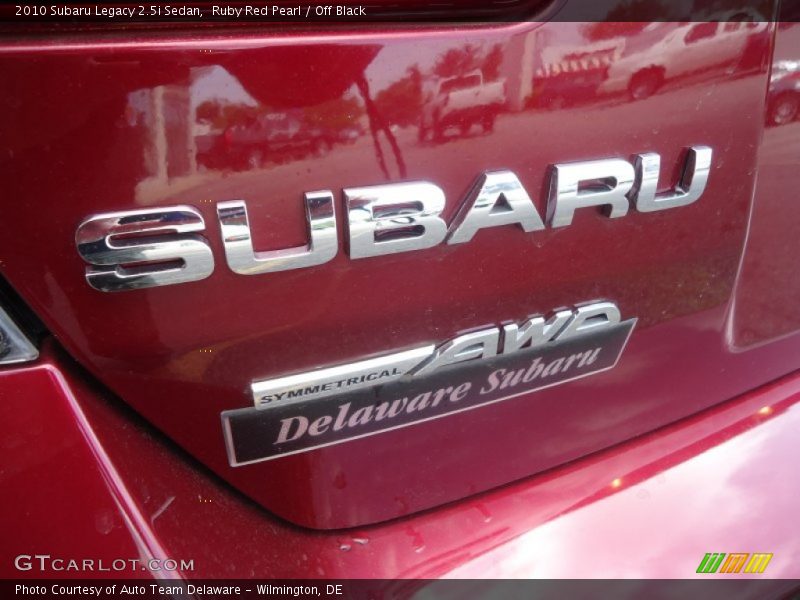 Ruby Red Pearl / Off Black 2010 Subaru Legacy 2.5i Sedan