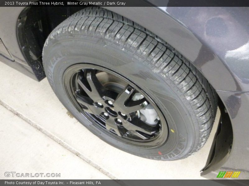 Winter Gray Metallic / Dark Gray 2013 Toyota Prius Three Hybrid