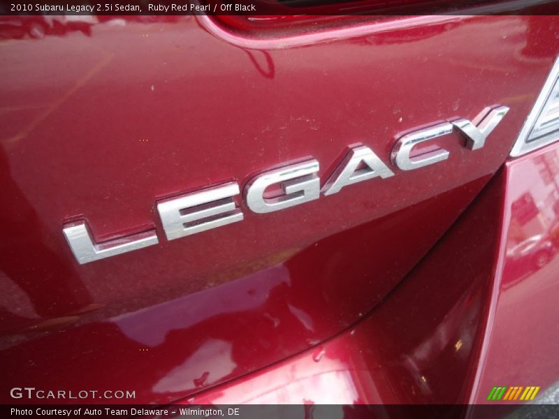 Ruby Red Pearl / Off Black 2010 Subaru Legacy 2.5i Sedan