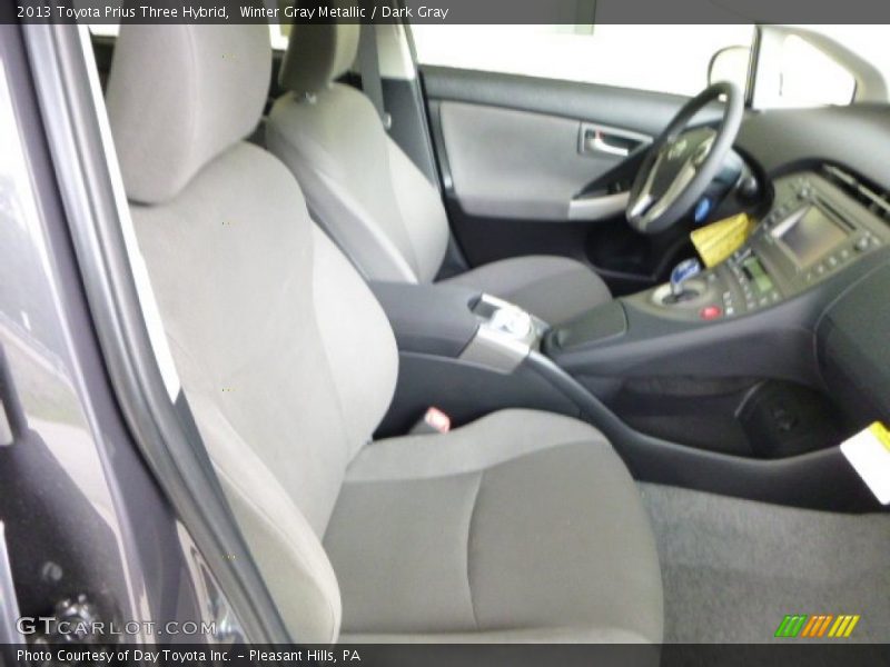 Winter Gray Metallic / Dark Gray 2013 Toyota Prius Three Hybrid