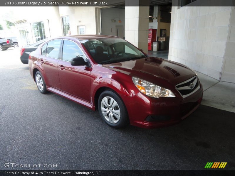 Ruby Red Pearl / Off Black 2010 Subaru Legacy 2.5i Sedan
