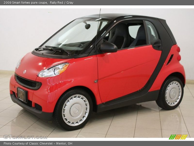 Rally Red / Gray 2009 Smart fortwo pure coupe
