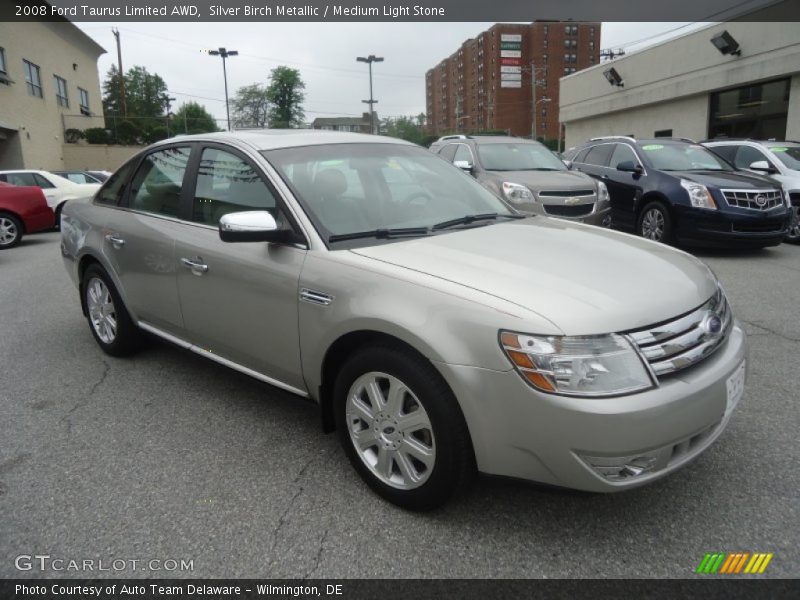 Silver Birch Metallic / Medium Light Stone 2008 Ford Taurus Limited AWD