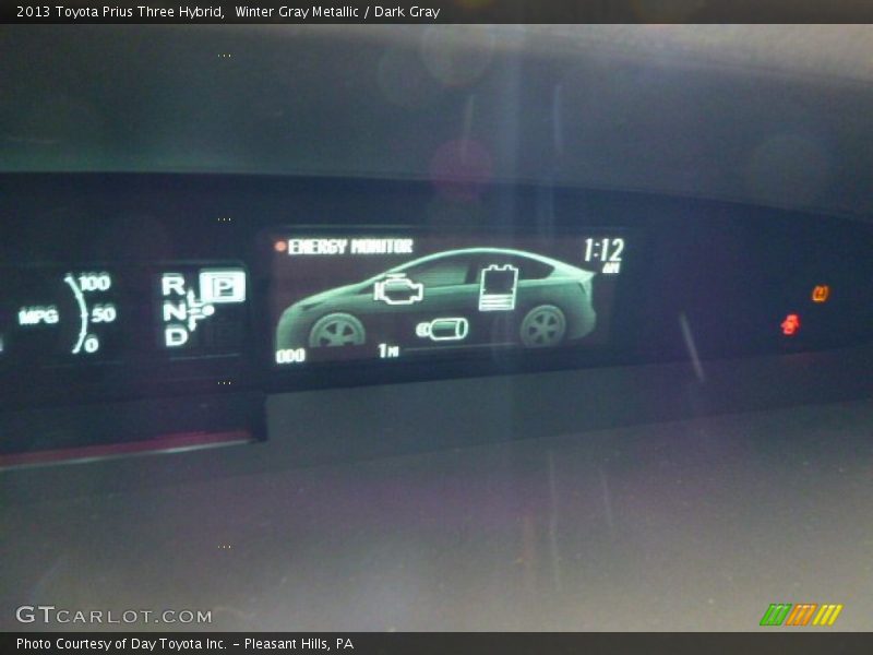 Winter Gray Metallic / Dark Gray 2013 Toyota Prius Three Hybrid