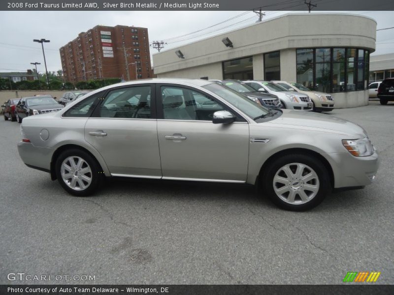 Silver Birch Metallic / Medium Light Stone 2008 Ford Taurus Limited AWD