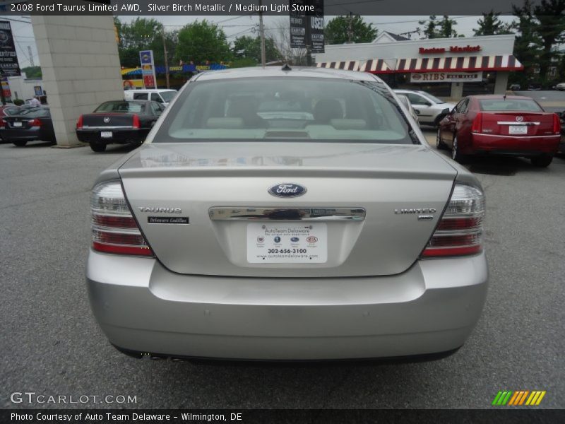 Silver Birch Metallic / Medium Light Stone 2008 Ford Taurus Limited AWD