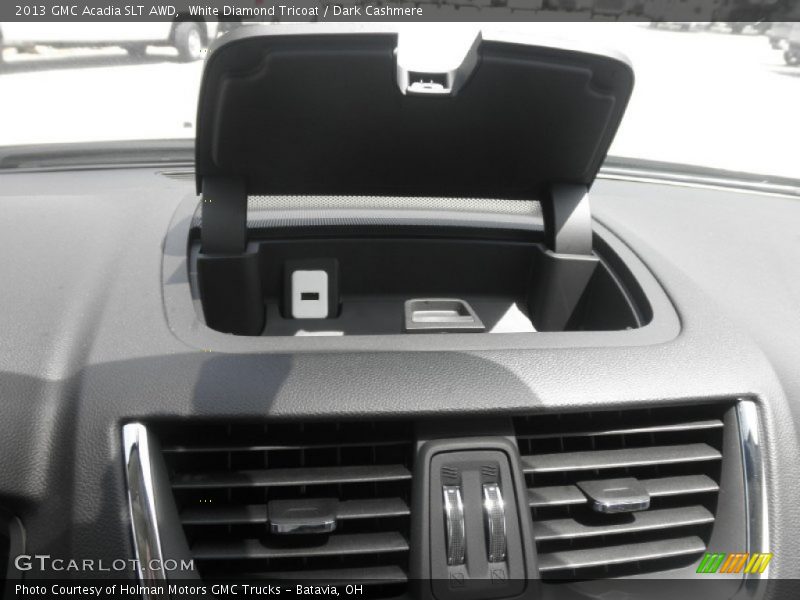 White Diamond Tricoat / Dark Cashmere 2013 GMC Acadia SLT AWD