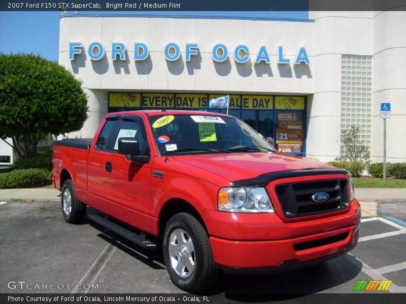 Bright Red / Medium Flint 2007 Ford F150 STX SuperCab