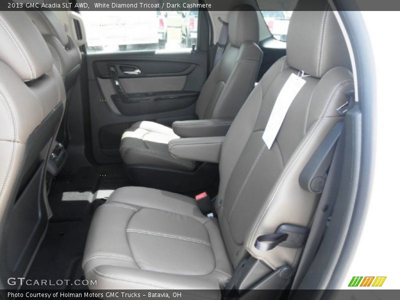 White Diamond Tricoat / Dark Cashmere 2013 GMC Acadia SLT AWD
