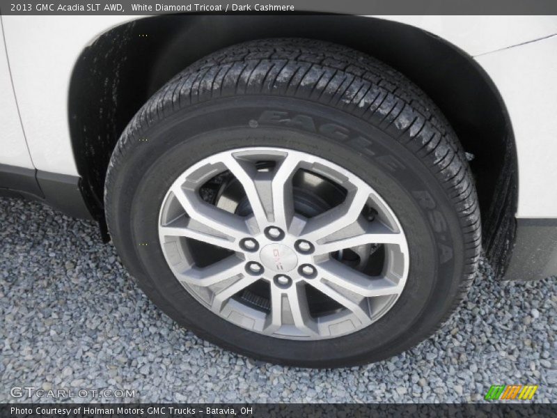White Diamond Tricoat / Dark Cashmere 2013 GMC Acadia SLT AWD