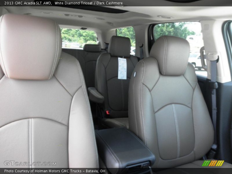 White Diamond Tricoat / Dark Cashmere 2013 GMC Acadia SLT AWD