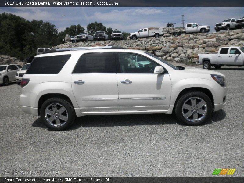 White Diamond Tricoat / Cocoa Dune 2013 GMC Acadia Denali