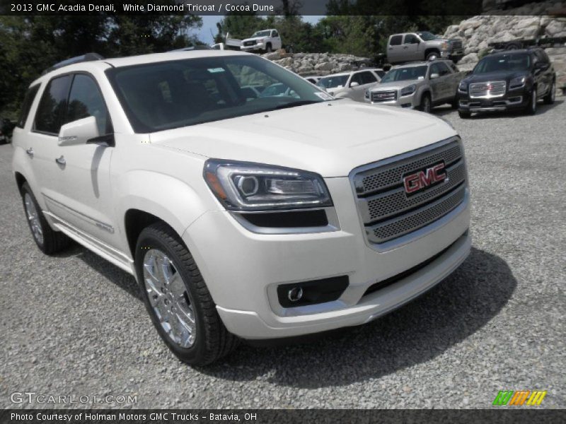 White Diamond Tricoat / Cocoa Dune 2013 GMC Acadia Denali