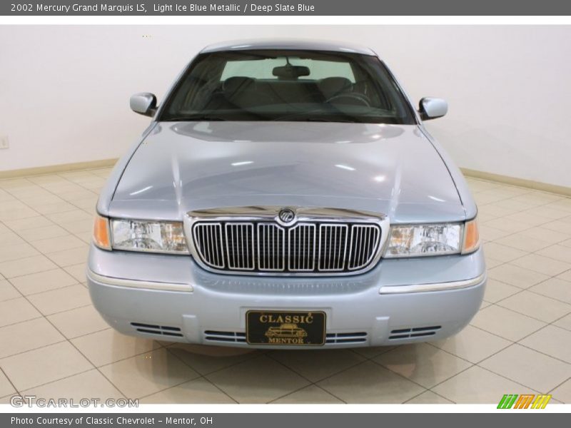 Light Ice Blue Metallic / Deep Slate Blue 2002 Mercury Grand Marquis LS