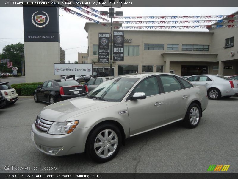Silver Birch Metallic / Medium Light Stone 2008 Ford Taurus Limited AWD