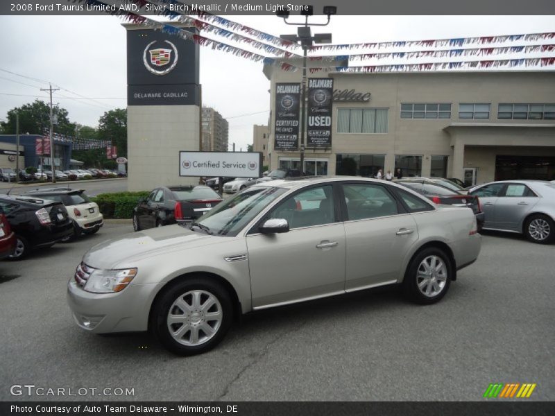 Silver Birch Metallic / Medium Light Stone 2008 Ford Taurus Limited AWD