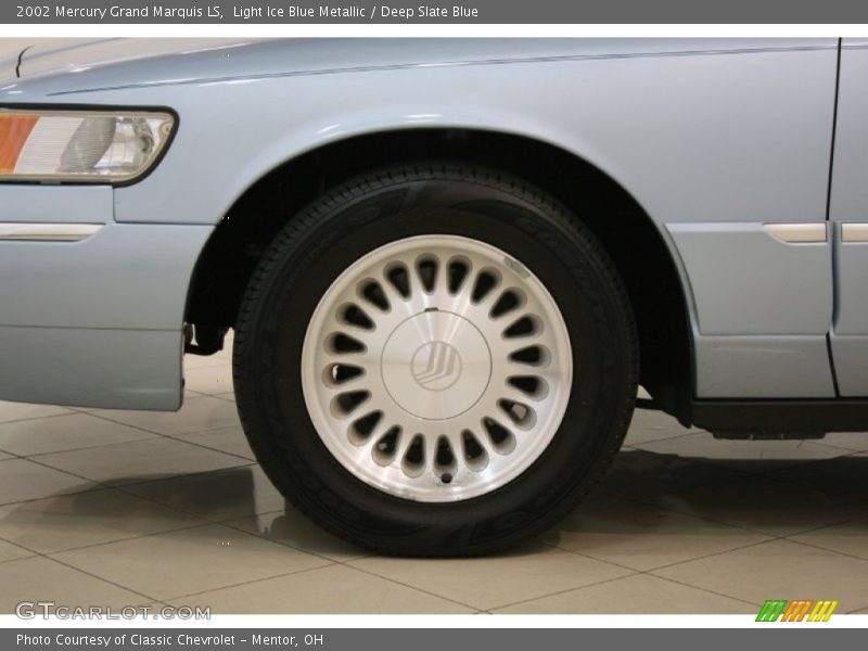 Light Ice Blue Metallic / Deep Slate Blue 2002 Mercury Grand Marquis LS