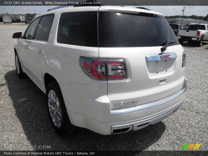 White Diamond Tricoat / Cocoa Dune 2013 GMC Acadia Denali